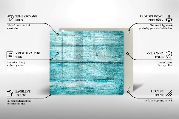 Sklenená doska na krájanie Vintage drevené dosky