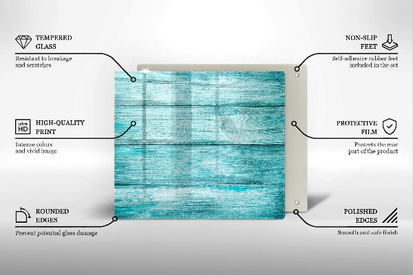 Sklenená doska na krájanie Vintage drevené dosky