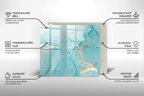 Sklenená doska na krájanie Kamenná abstrakcia