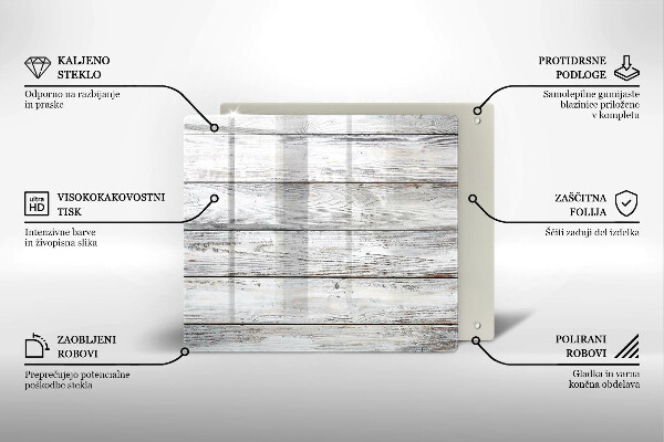 Sklenená doska na krájanie Svetlé drevené dosky