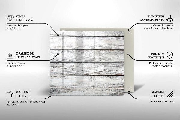 Sklenená doska na krájanie Svetlé drevené dosky