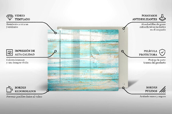 Sklenená doska na krájanie Vintage drevené dosky