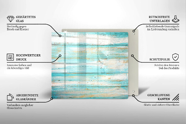 Sklenená doska na krájanie Vintage drevené dosky