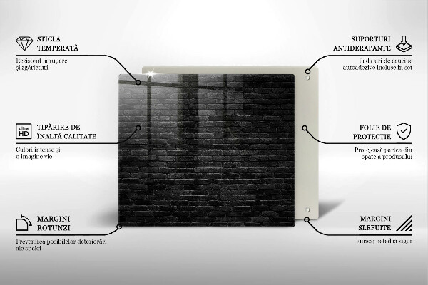 Sklenená doska na krájanie Stena tehlová stena