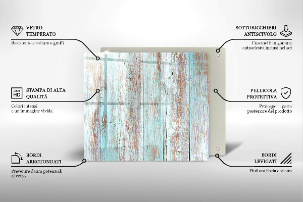 Sklenená doska na krájanie Staré vintage dosky