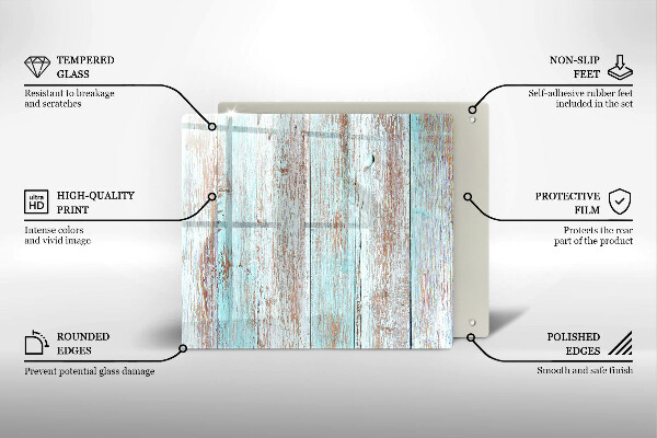 Sklenená doska na krájanie Staré vintage dosky