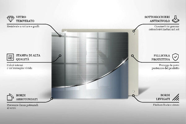 Sklenená doska na krájanie Kovový abstraktný vzor