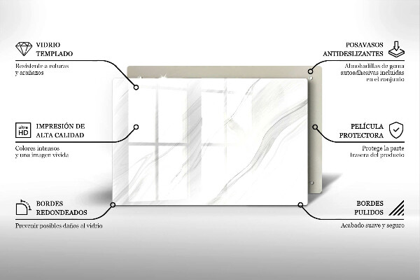 Kuchynská doska zo skla Jemný mramor
