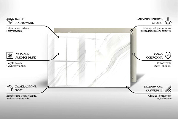 Kuchynská doska zo skla Jemný mramor