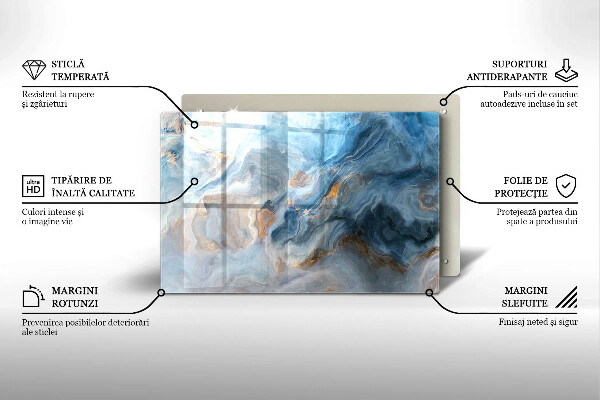 Kuchynská doska zo skla Textúra mramoru