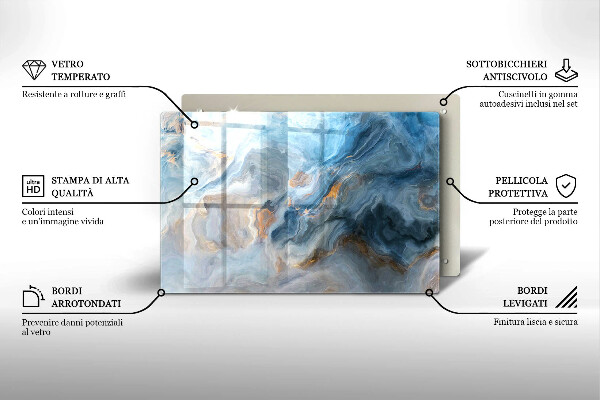 Kuchynská doska zo skla Textúra mramoru