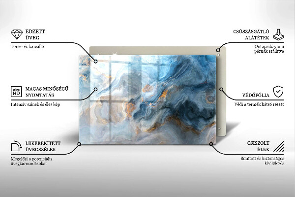 Kuchynská doska zo skla Textúra mramoru