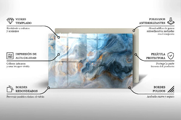 Kuchynská doska zo skla Textúra mramoru