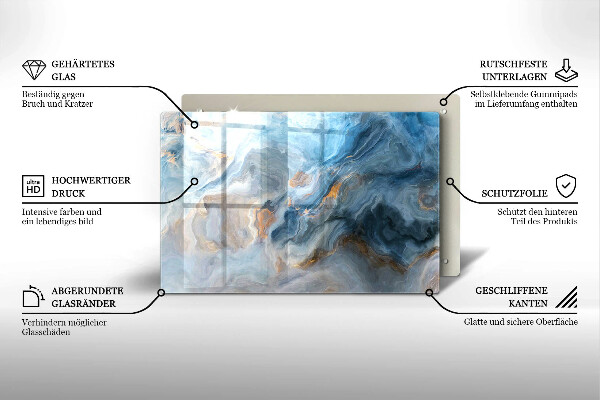 Kuchynská doska zo skla Textúra mramoru