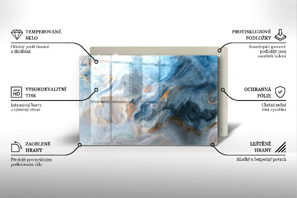 Kuchynská doska zo skla Textúra mramoru