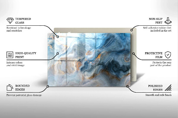 Kuchynská doska zo skla Textúra mramoru