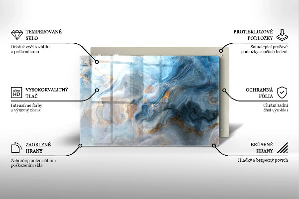 Kuchynská doska zo skla Textúra mramoru