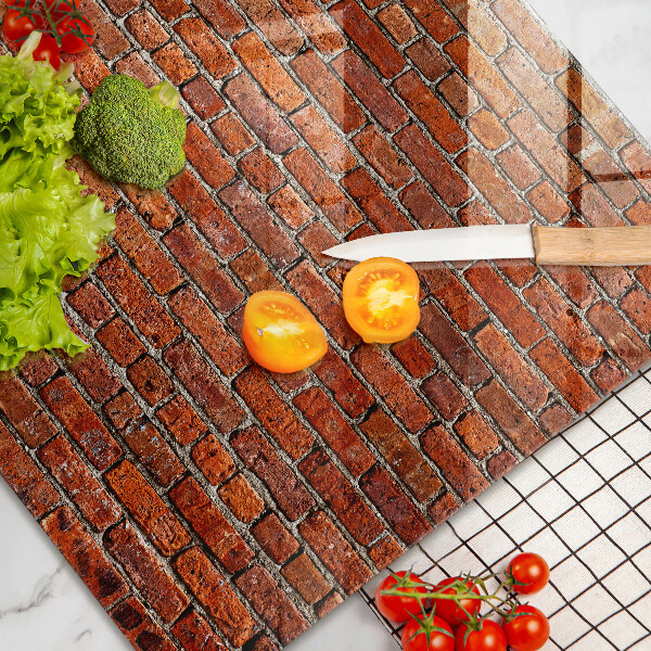 Kuchynská doska zo skla Stena z tehlovej steny