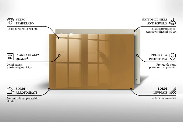Kuchynská doska zo skla Farba béžová
