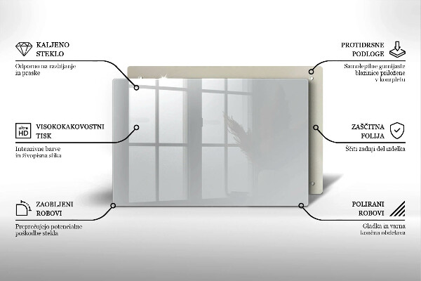 Kuchynská doska zo skla Šedá farba