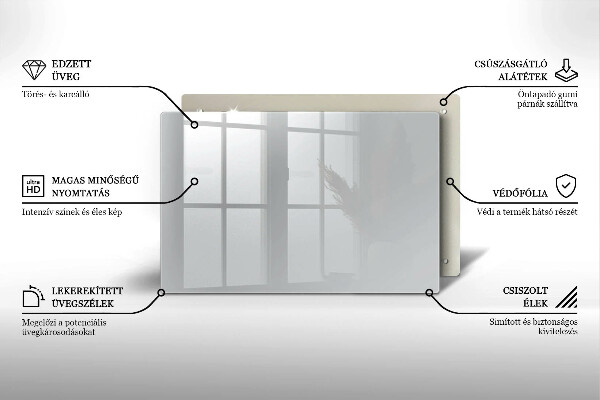Kuchynská doska zo skla Šedá farba