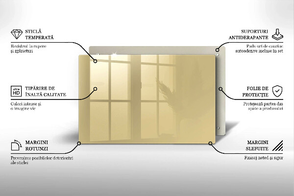 Kuchynská doska zo skla Farba béžová