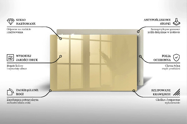Kuchynská doska zo skla Farba béžová
