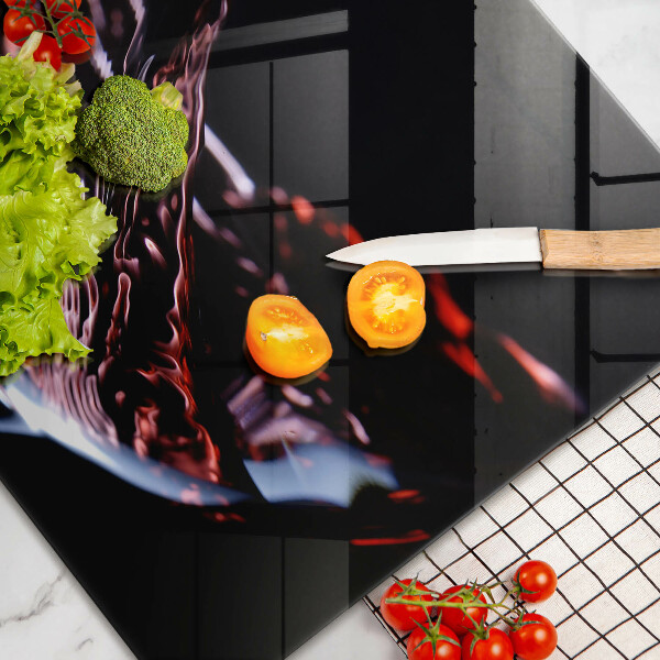 Kuchynská doska zo skla Pohárik červeného vína