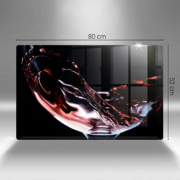 Kuchynská doska zo skla Pohárik červeného vína