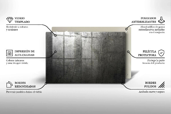 Kuchynská doska zo skla Kovová textúra