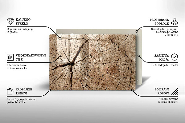 Kuchynská doska zo skla Prierez stromom