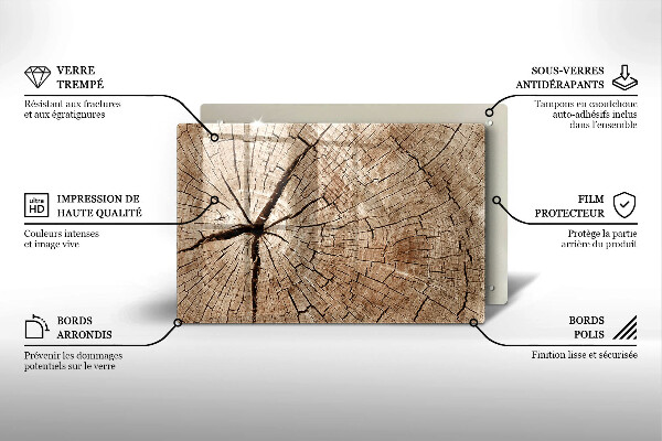 Kuchynská doska zo skla Prierez stromom