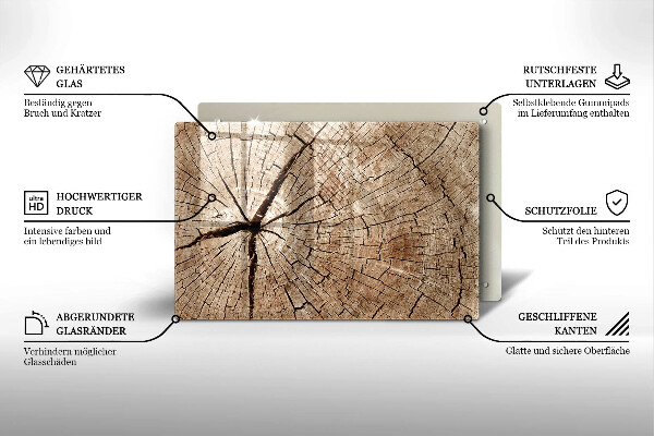 Kuchynská doska zo skla Prierez stromom