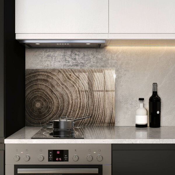 Kuchynská doska zo skla Drevené krúžky