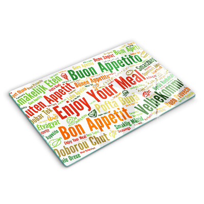 Kuchynská doska zo skla Titulky Jazyky dobrej chuti