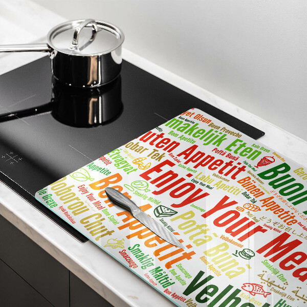 Kuchynská doska zo skla Titulky Jazyky dobrej chuti