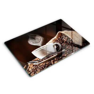 Kuchynská doska zo skla Káva a šálka