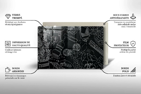 Kuchynská doska zo skla Kuchynské doplnky