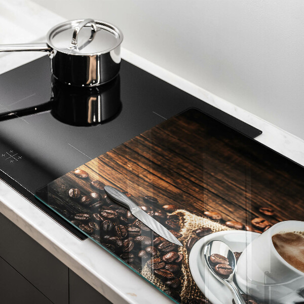 Kuchynská doska zo skla Šálka a kávové zrná