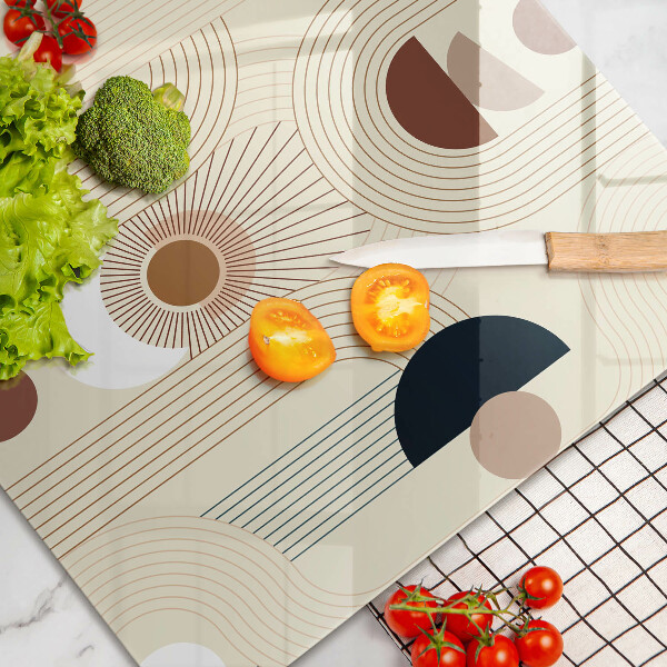 Kuchynská doska zo skla Boho geometrické tvary