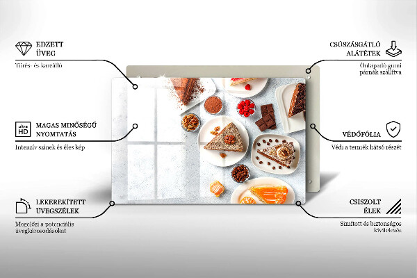 Kuchynská doska zo skla Sladkosť koláča
