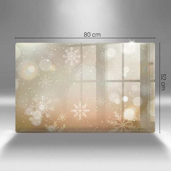 Kuchynská doska zo skla Snehové vločky