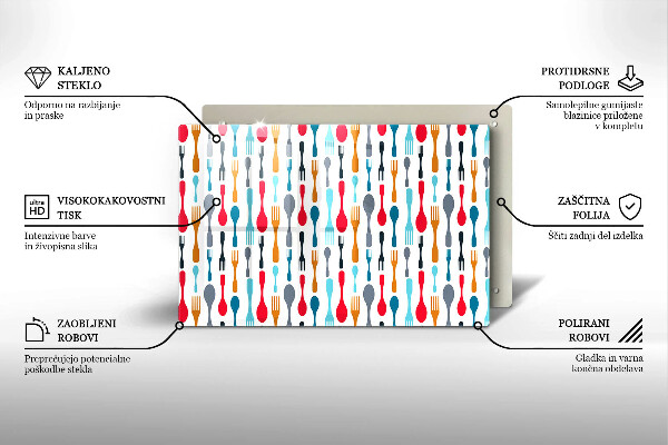 Kuchynská doska zo skla Ilustrácia lyžice