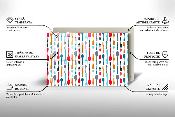 Kuchynská doska zo skla Ilustrácia lyžice