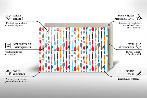 Kuchynská doska zo skla Ilustrácia lyžice
