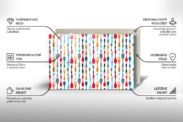 Kuchynská doska zo skla Ilustrácia lyžice
