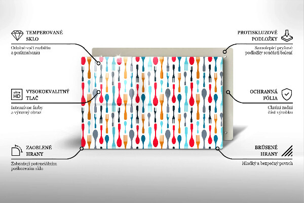 Kuchynská doska zo skla Ilustrácia lyžice