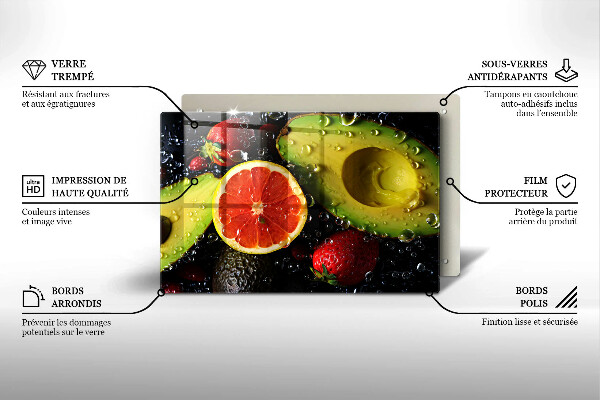 Kuchynská doska zo skla Ovocie a zelenina