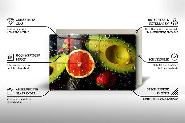 Kuchynská doska zo skla Ovocie a zelenina