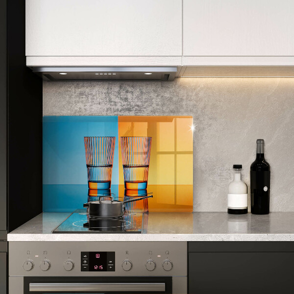 Kuchynská doska zo skla Dva poháre vody